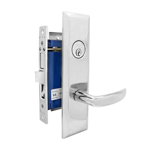 Marks Marks: 9NY96A MORTISE LEVER LOCKSET NEW YORKER - ENTRANCE - SATIN CHROME - RIGHT HAND MRK-9NY96A-26D-RH - main